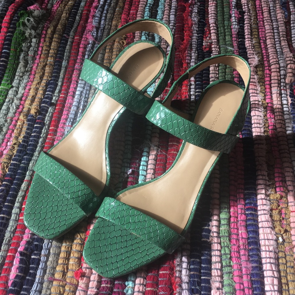 Croc Embossed Heels
